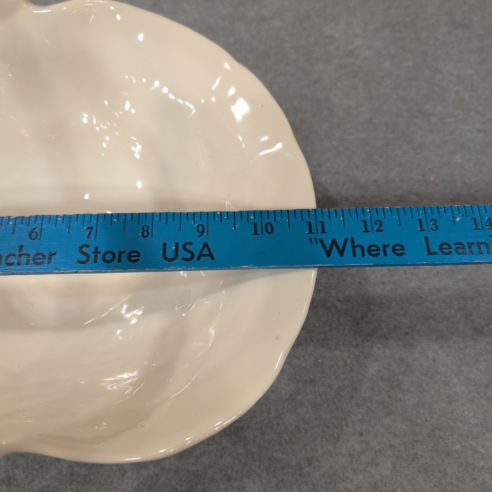 Indiana Glass White Milk Glass Fruit Basket Twisted Handle Harvest Grapes Bowl - Picture 6 of 8